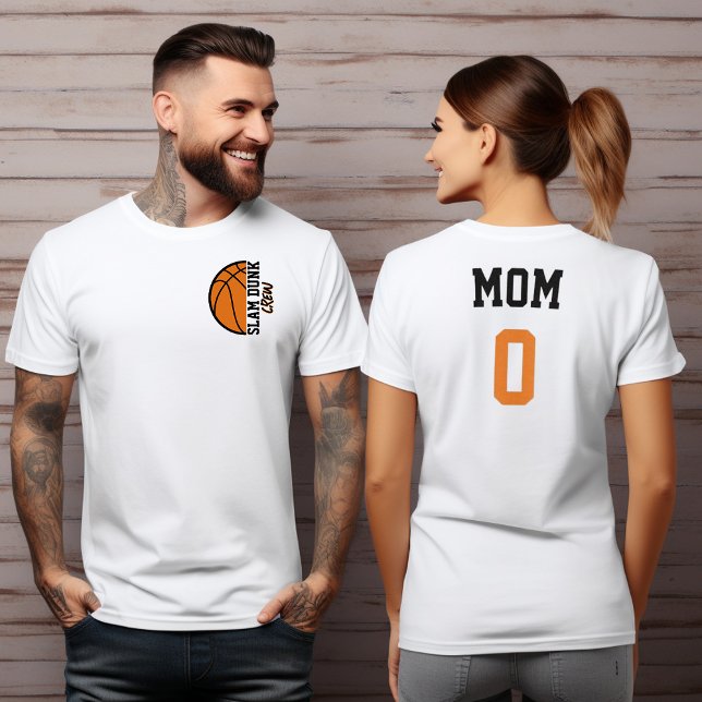 Camiseta Tripulação de Basquete Slam Dunk (Parent crew team player support crew.)