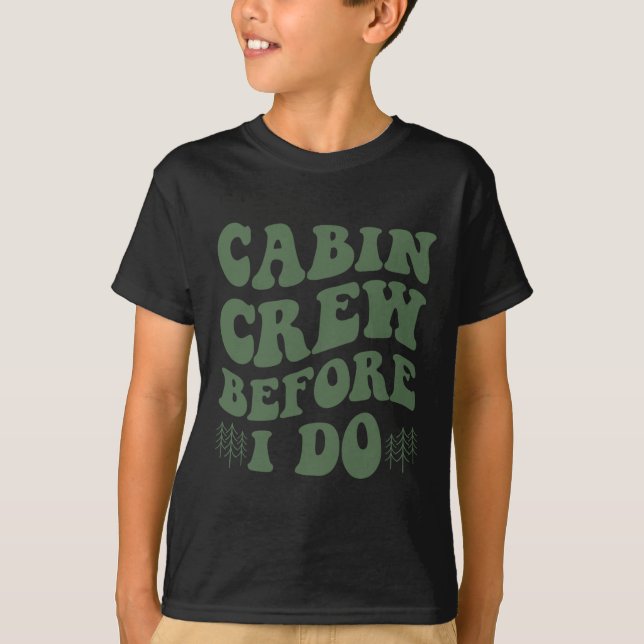 Camiseta Tripulação de Cabine Antes de Eu Fazer Camping de  (Frente)