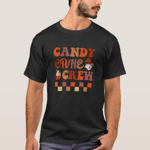 Camiseta Tripulação de Canas de Natal com Gnomo e Ca