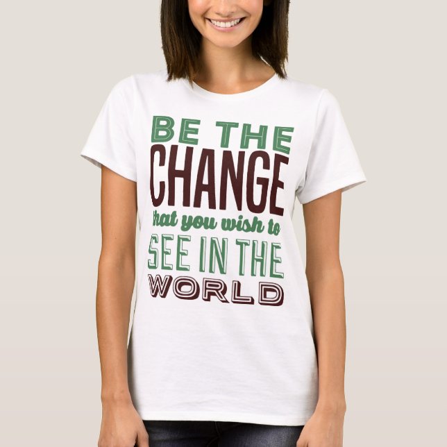 Camiseta Tripulação de Changemaker: Vista seu coração na su (Frente)