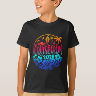 Camiseta Tripulação de Cruzeiro 2025 Família Amigos Férias 