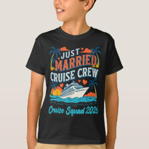 Camiseta Tripulação de cruzeiro casada férias de lua de mel