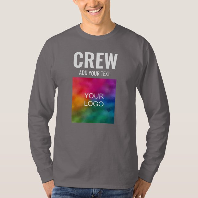 Camiseta Tripulação de Design de Impressão Duplo Lado Duplo (Frente)