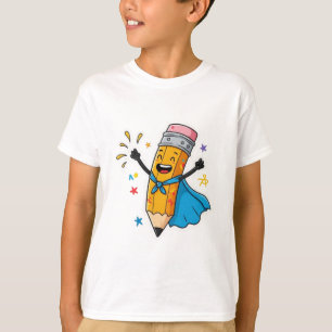 Camiseta Tripulação de Lápis Sorridente - Aprendizado Diver