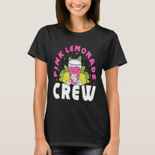Camiseta Tripulação de Limonada Rosa Limonada Limão Sumo Ch