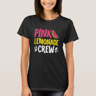 Camiseta Tripulação de Limonada Rosa Limonada Limão Sumo Ch