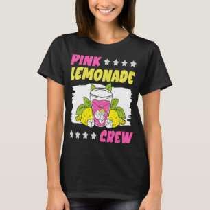 Camiseta Tripulação de Limonada Rosa Limonada Limão Sumo Ch