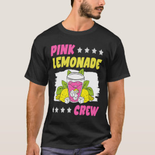 Camiseta Tripulação de Limonada Rosa Limonada Limão Sumo Ch