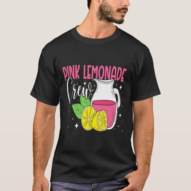 Camiseta Tripulação de Limonada Rosa Limonada Limão Sumo Ch (Frente)