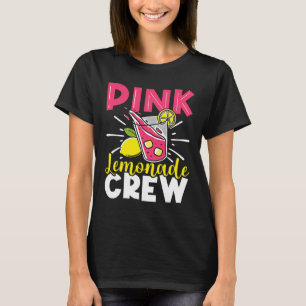 Camiseta Tripulação de Limonada Rosa Limonada Limão Sumo Ch