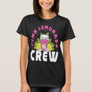 Camiseta Tripulação de Limonada Rosa Limonada Limão Sumo Ch