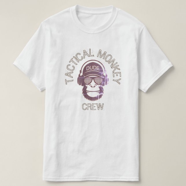 CAMISETA TRIPULAÇÃO DE MACACOS TÁTICOS (Frente do Design)