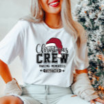 Camiseta Tripulação de Natal<br><div class="desc">Camiseta da tripulação de Natal, roupa de mulheres festivas, camisa de seleção de família de férias, chá de Papai Noel, roupa de festa de Natal | Junte-se à equipe de Natal com este charmoso tee! Adorada com um chapéu de Papai Noel e uma mensagem festiva, é perfeita para criar memórias...</div>
