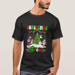 Camiseta Tripulação de Natal Engraçado Flamingo Ghost Pine