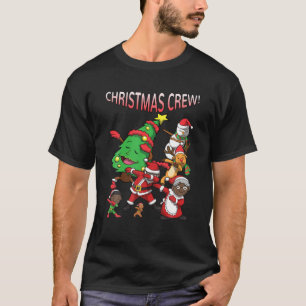 Camiseta Tripulação de Natal Negra do Papai Noel Africano