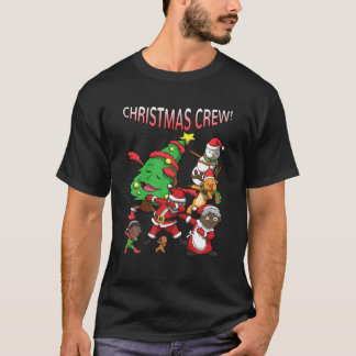 Camiseta Tripulação de Natal Negra do Papai Noel Africano