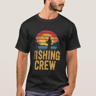 Camiseta Tripulação de Pesca Retrô Pescadores Piada de Peix