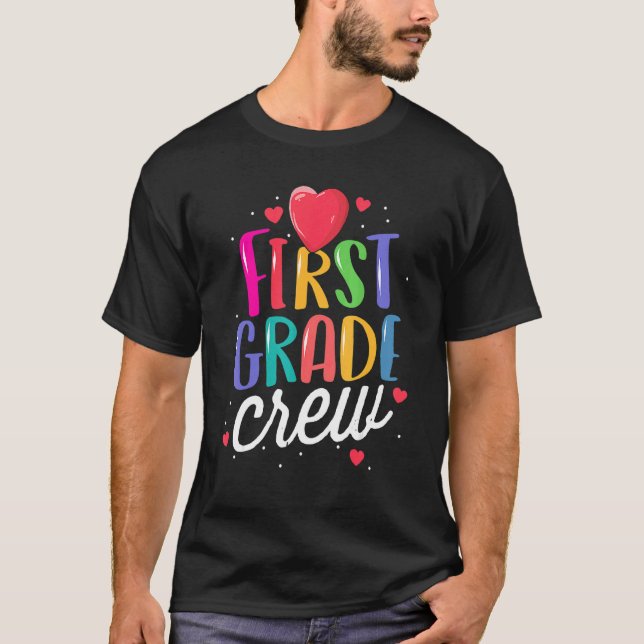 Camiseta Tripulação De Primeiro Grau De Volta À Equipe R De (Frente)