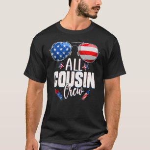 Camiseta Tripulação De Primo Patriótica 4 De Julho De Toda