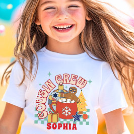 Camiseta Tripulação de primo retro de primos de Natal