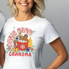 Camiseta Tripulação de primo vovó primos de Natal