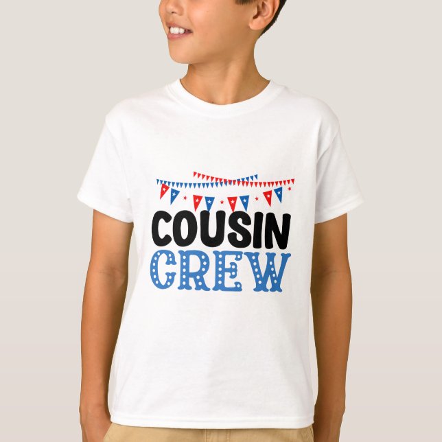 Camiseta Tripulação de Primos do 4 de Julho (Frente)