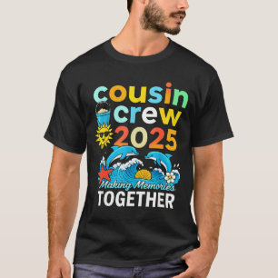 Camiseta Tripulação de primos férias de verão na praia da f