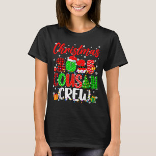 Camiseta Tripulação de Primos Natal 2025 Pjs Pijamas Xmas F