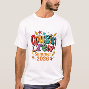 Camiseta Tripulação de Primos Verão 2026, Reunião de Férias