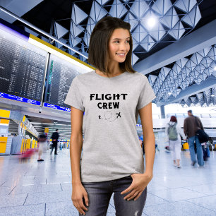 Camiseta Tripulação de Voo de Avião Voando Moderno Férias