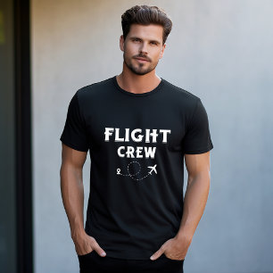 Camiseta Tripulação de Voo de Viagem Avião Voando Moderno F