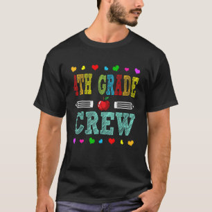 Camiseta Tripulação do 4º ano de retorno à escola no 1º dia