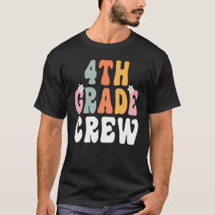 Camiseta Tripulação do 4º ano Retrô Professor Feliz 1rua Di