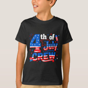 Camiseta tripulação do dia 4 de julho bandeira americana pa