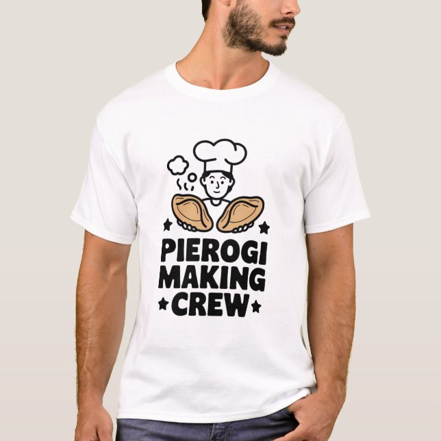 Camiseta Tripulação do Fazer Pierogi - Design de Chef Diver (Frente)