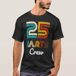Camiseta Tripulação do Partido 25 Anos Vintage 1998 25 Birt