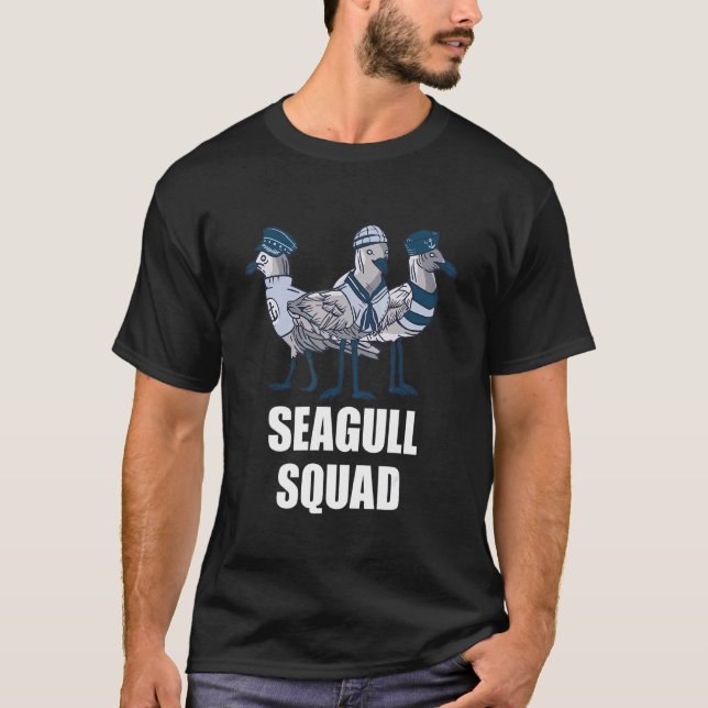 Camiseta Tripulação do Saile do Seagull Capitão Equipe Harb (Frente)