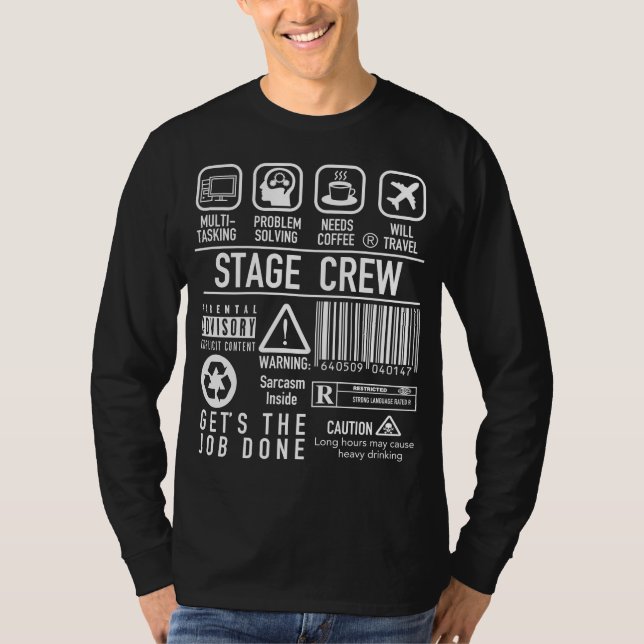 Camiseta Tripulação Engraçada de Palcos - Teatro na Semana  (Frente)