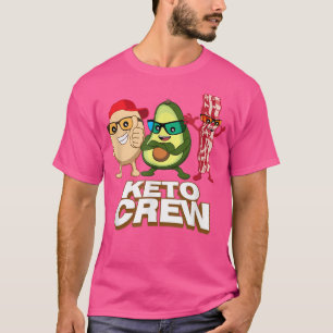 Camiseta Tripulação Ketogênica Engraçada com Bacon, Ovo e A