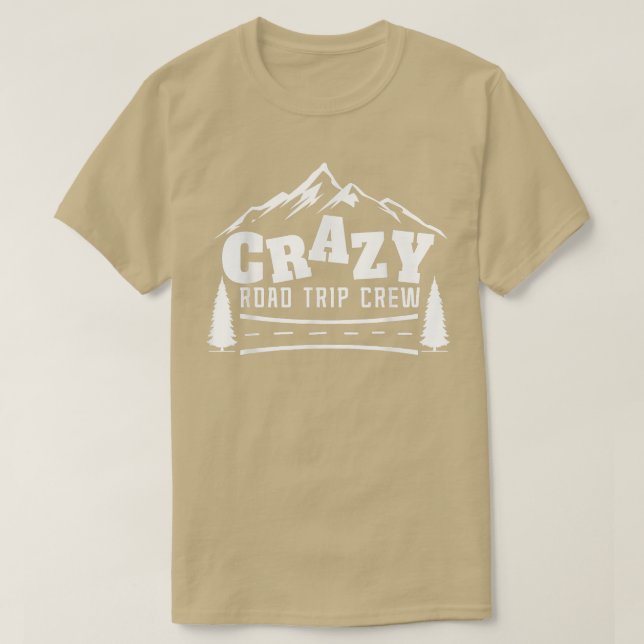 Camiseta tripulação louca de viagem, minha viagem de Viagem (Frente do Design)