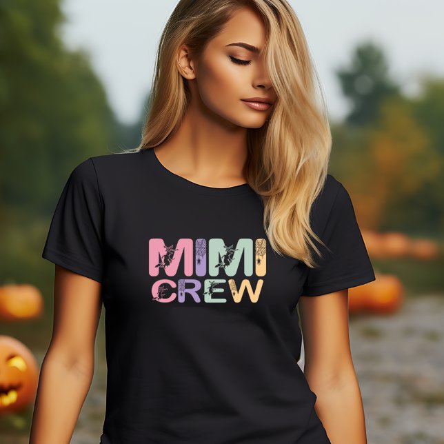 CAMISETA TRIPULAÇÃO MIMI ENGRAÇADA (MIMI CREW FUNNY HALLOWEEN  GRANDMA SHIRT)