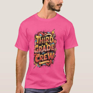 Camiseta Tripulação Mundial de Professores do 3º ano engraç
