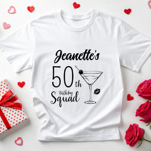 Camiseta Tripulação Personalizada de 40.º 50.º Aniversário,