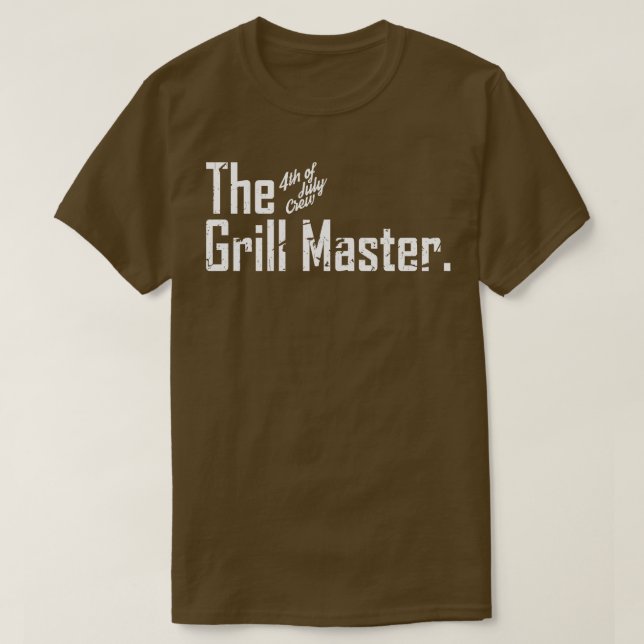 Camiseta Tripulante De CHURRASCO De Grill Em 4 De Julho (Frente do Design)
