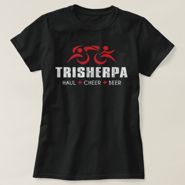 Camiseta TRISHERPA Tri Sherpa Triathlon Inspirou Haul Chee (Frente do Design)
