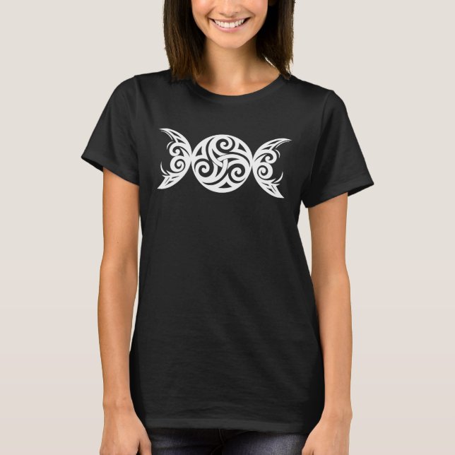 Camiseta Triskele - Ornamento da Lua Tripla (Frente)