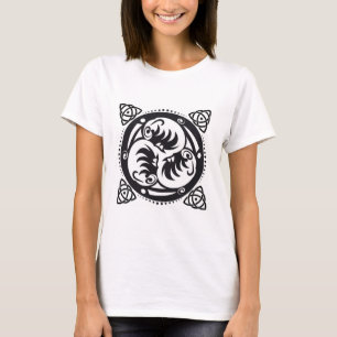 Camiseta Triskelion Celtic Knot Mandala Design Black