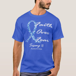 Camiseta Trisomia 18 Sensibilização Fé Sobre Medo Nesta Fam