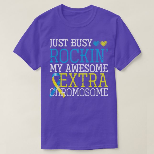 Camiseta Trisomy 21 Crianças Abaixo Síndrome Sensibilização (Frente do Design)