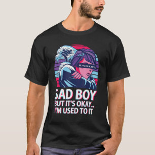 Camiseta Triste Garoto, mas está tudo bem Vaporwave Aestéti